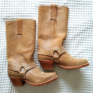 Frye Harness Low Heel Cowboy Boot